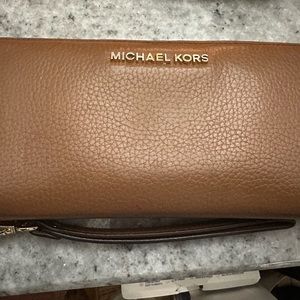 USED Large Cognac Michael Kors Continental Wallet